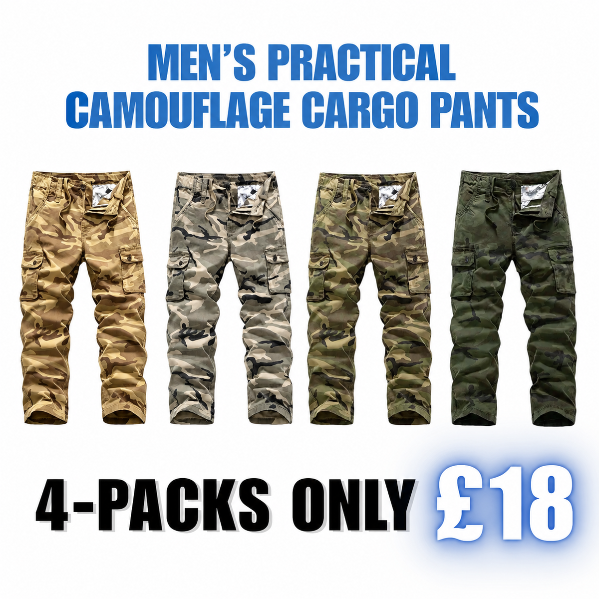 【LAST DAY SALE】Men’s practical camouflage cargo pant